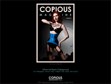 Tablet Screenshot of copiousmagazine.com